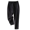thumbnail image 1 of ibuvkizy Wide Leg Pants Woman,Palazzo Pants for Women,Spring/Summer Women's Linen Pants Women's Slim Loose Casual Cropped Pants, 1 of 4