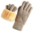 thumbnail image 1 of ibuvkizy Winter Gloves,Gifts for Women,Woman Winter Double-layer Velvet Padded Warm Wrap Knitted Gloves,Womens Gloves, 1 of 2