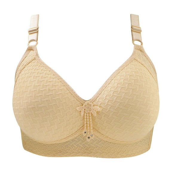 ibuvkizy Woman's Comfortable Lace Breathable Bra Underwear No Rims