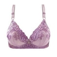 thumbnail image 1 of ibuvkizy Woman's Comfortable Lace Breathable Bra Underwear No Rims, 1 of 3