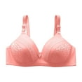 thumbnail image 1 of ibuvkizy Woman's Embroidered Glossy Comfortable Breathable Bra Underwear No Rims, 1 of 4