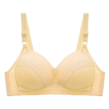 ibuvkizy Woman's Solid Color Comfortable Hollow Out Perspective Bra Underwear No Rims