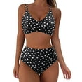 thumbnail image 1 of ibuvkizy Women Bikini Swim Top Tankinis Swimsuits for Women Fashion Women's Sleeveless Printing Bikini Set Push-Up Padded Swimwear Swimsuit Beachwear Padded Swimsuit Tops Ladies Girls Summer, 1 of 2