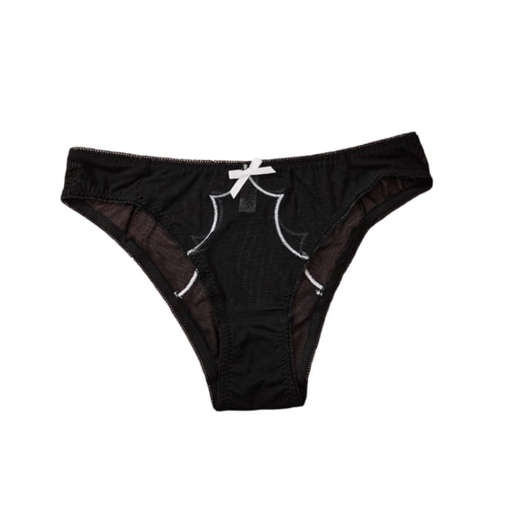 ibuvkizy Women Mid Waist Brief Panties with Mini Bow Soft Sweet Daily Underpants,L
