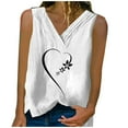 thumbnail image 1 of ibuvkizy Womens Tank Tops Loose Fit Cute Summer Tops for Women,Women's Sleeveless Summer V-Neck Sexy Casual Tops Regular Printing Sleeveless Vest Tops, 1 of 4