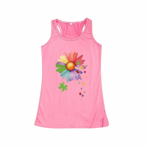 ibuvkizy Womens Tank Tops Loose Fit Cute Summer Tops for Women,Women's Vest Casual Fashion Sleeveless Color Printed Vest,Gifts for Women Summer