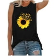 thumbnail image 1 of ibuvkizy Womens Tank Tops Loose Fit Cute Summer Tops for Women,Womens Tank Tops Casual Loose Fit Plus Size Sunflower Printed Tee,Gifts for Women, 1 of 6