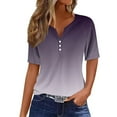thumbnail image 1 of ibuvkizy Womens Tops Short Sleeve Shirts for Women,Women's Casual Solid Color Medium V-Neck Top,Plus Size Blouses Shirts,Summer Casual Graphic Tees, 1 of 5
