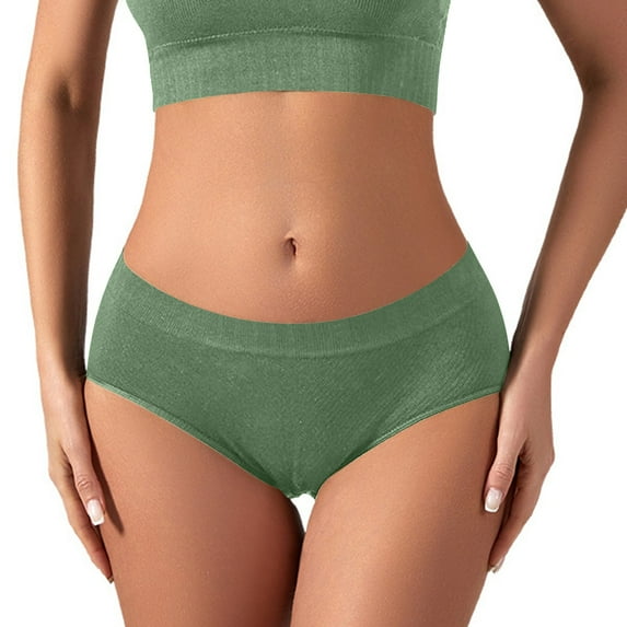 ibuvkizy Womens Underwear,Panties for Women Soft Stretchy Briefs,Women Solid Color Patchwork Briefs Panties Underwear Knickers Bikini Underpants
