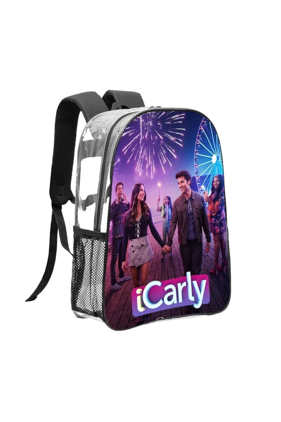 icarly Pattern Transparent Backpack Lightweight And fashionable Showcasing Personality And Leading The Trend