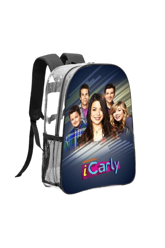 icarly Pattern Transparent Backpack Lightweight And fashionable Showcasing Personality And Leading The Trend