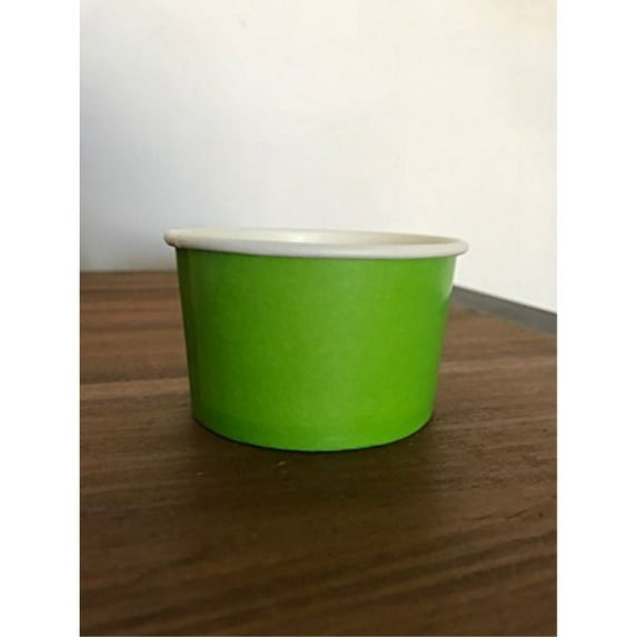 ice cream paper cups 5 oz. paper hot/cold (100, green)
