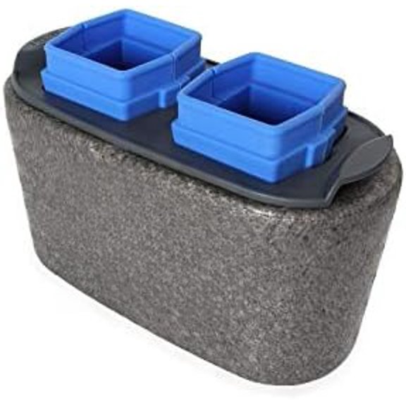 ice•ology Silicone Clear Ice Maker Tray for Crystal Clear Craft Cocktail Ice, 2 Square Cubes