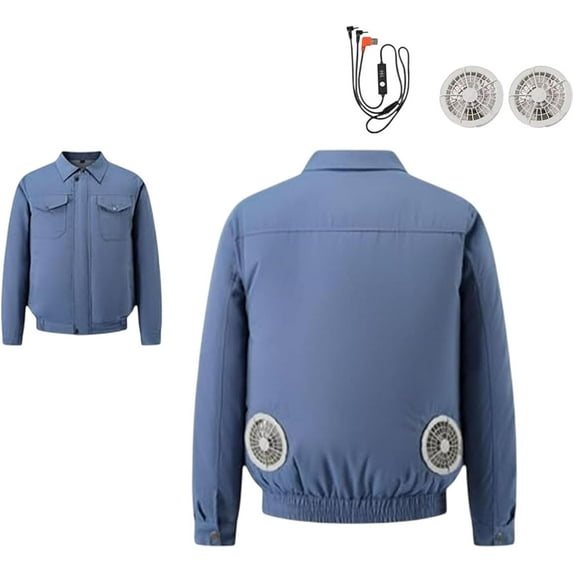icedactive Air Conditioned Work Jacket with Cooling Fans – Lightweight Fan Cooling Jacket for Men & Women Outdoor Use