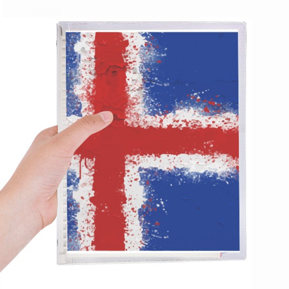 iceland flag pattern notebook loose diary refillable journal statiry