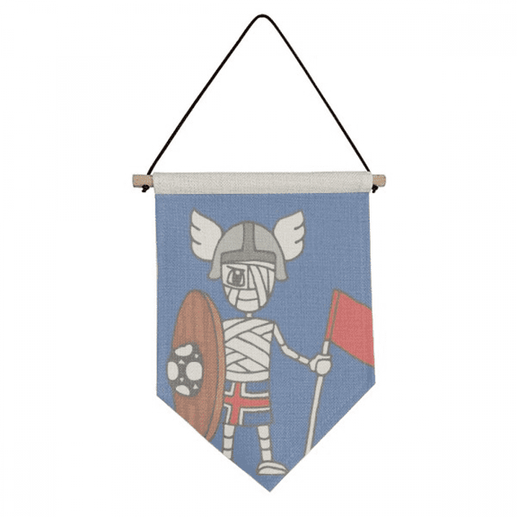 iceland viking  soccer Canvas Flag Hanging Wall Art Decor Banner