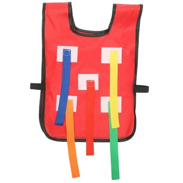 icolorfuled 1 set of Interactive Game Toys Tail Game Kids Chasing Game Vest With Ribbon