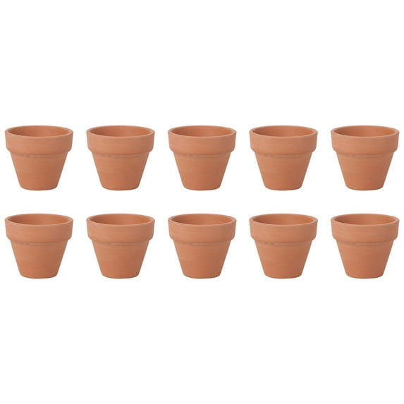 icolorfuled 10 Mini Terracotta Clay Pots 45x4cm for Succulents & Plants