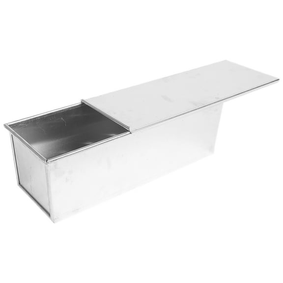 icolorfuled 1000g Non-Stick Pullman Loaf Pan with Sliding Lid - Silver