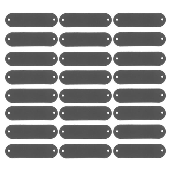 icolorfuled 100pcs PU Blank Label Tags for Handmade Items, Embossed with Holes.