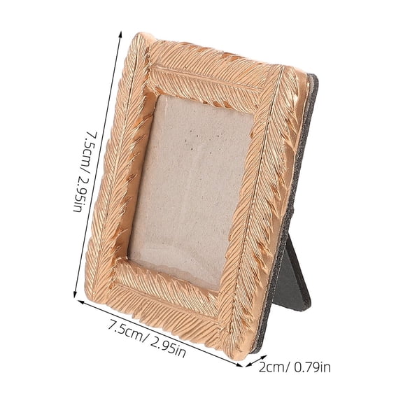 icolorfuled 2Pcs Mini Gold Photo Frames for Tabletop Display 3x3