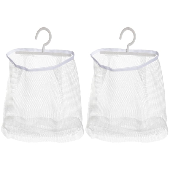 icolorfuled 2pcs Hanging Mesh Bag Multi-functional Mesh Laundry Bag Clothespin Bag Kitchen Mesh Pouch