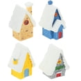 thumbnail image 1 of icolorfuled 4Pcs Mini Village Decor Christmas Village House Resin Xmas House Landscape House Decor, 1 of 5