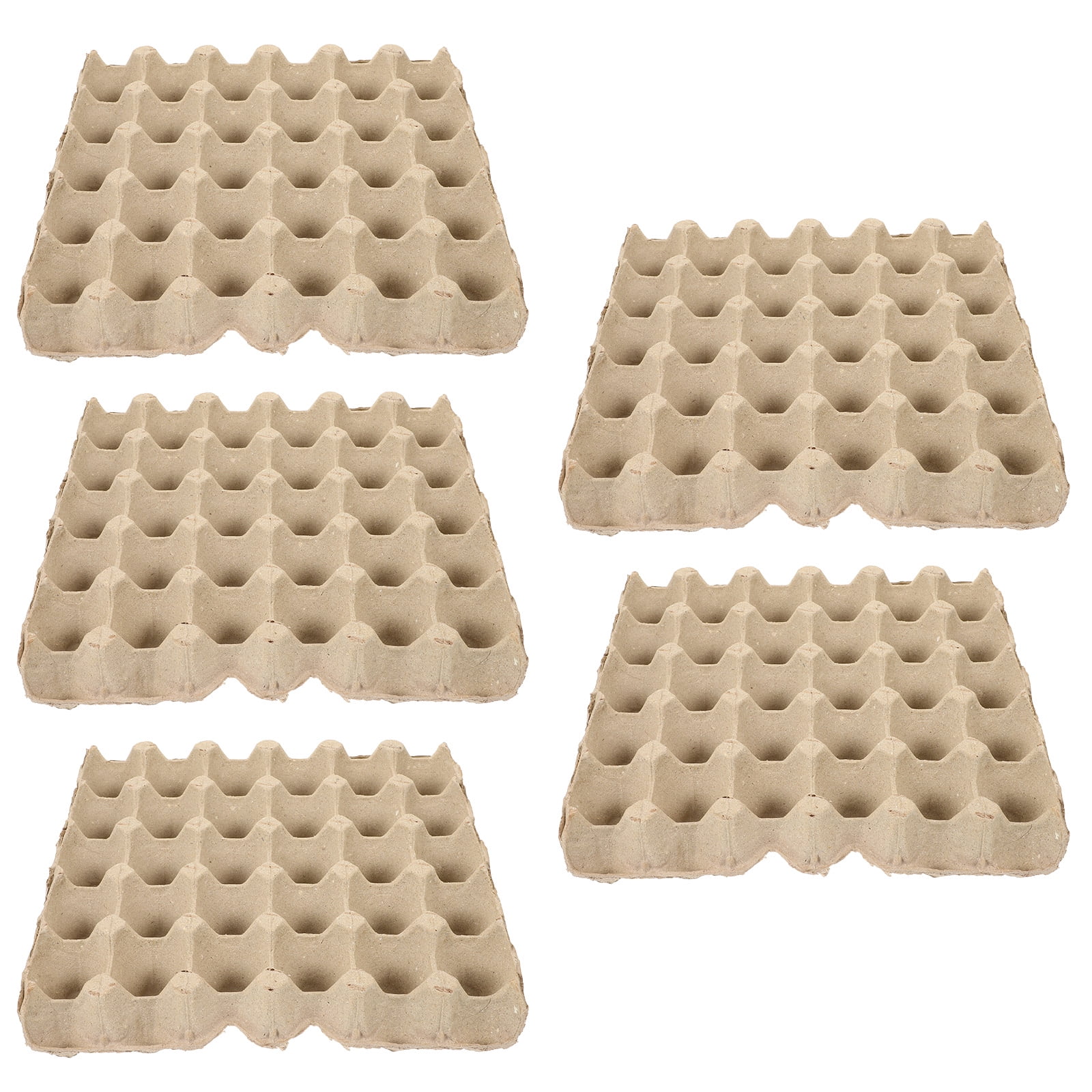 icolorfuled 5pcs Egg Flats Paper Pulp Egg Carton Empty Egg Tray 30-Count Reusable Protective Egg Case