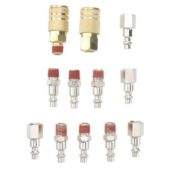 Coppering Male&Female Thread 1/4 NPT Quick Coupler Air Hose Connector Fittings E - Foto 2