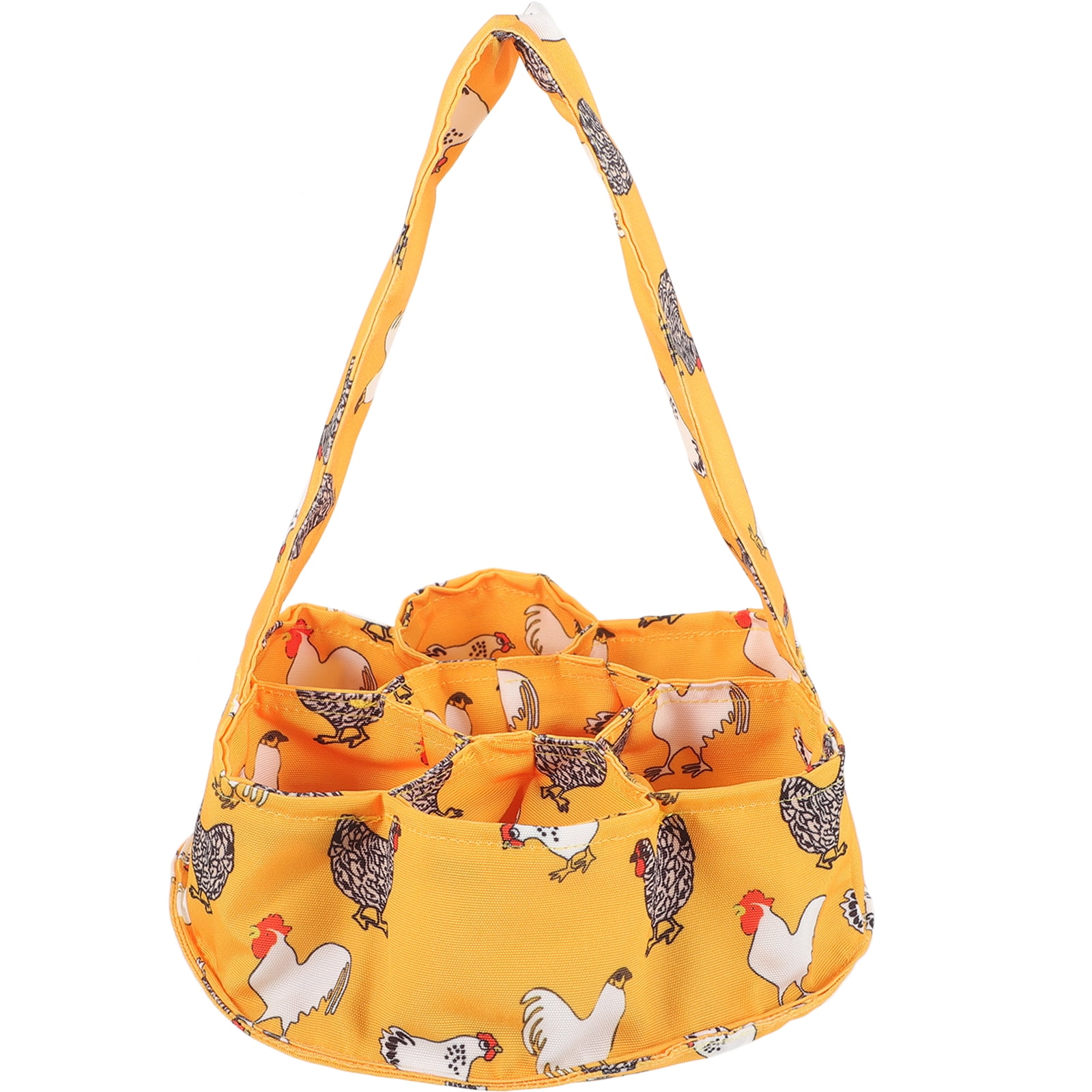 icolorfuled Egg Bag Chicken Egg Collection Basket Fresh Egg Storage Bag Farmhouse Accessory with 7 Pouches
