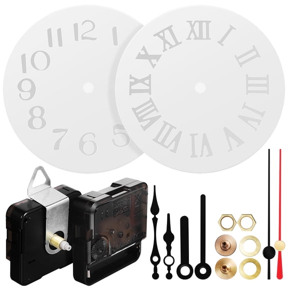 icolorfuled Round Wall Clock Epoxy Resin Kit with Silicone Moulds and Mechanism