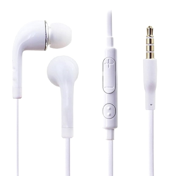 icolorfuled Stereo In-ear Earphones Headphones Headset with Microphone In-Line Control Earbuds (White)