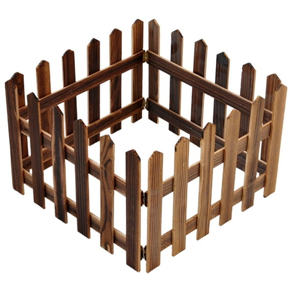 Milisten Plastic Fence Brown For Decorative 1 Set 47.16X11.79X0.24in