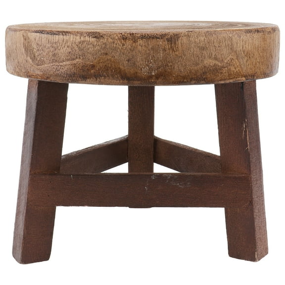 icolorfuled Wooden Stool Plant Stand for Indoor/Outdoor Decor