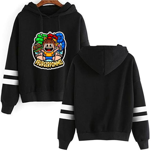 icrimax Double pole no pocket unisex style, try casual long sleeved hooded sweatshirt