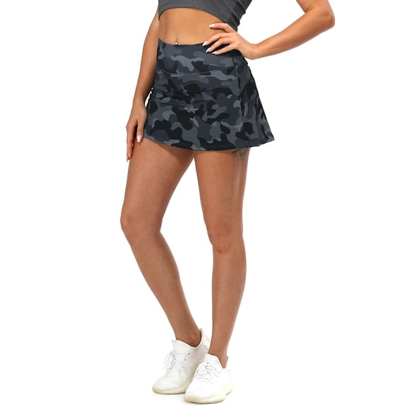 icyzone Athletic Tennis Skirts for Women with Pockets Shorts, Workout Running Golf Skorts