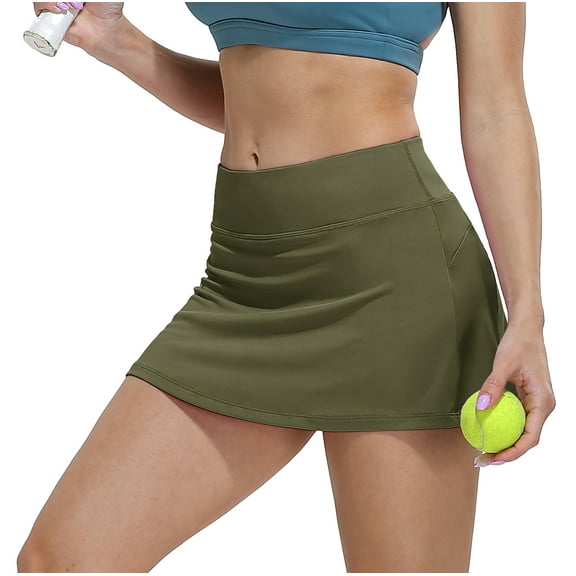icyzone Athletic Tennis Skirts for Women with Pockets Shorts, Workout Running Golf Skorts