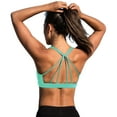 thumbnail image 1 of icyzone Padded Strappy Sports Bra Yoga Tops Activewear Workout Clothes for Women, 1 of 6