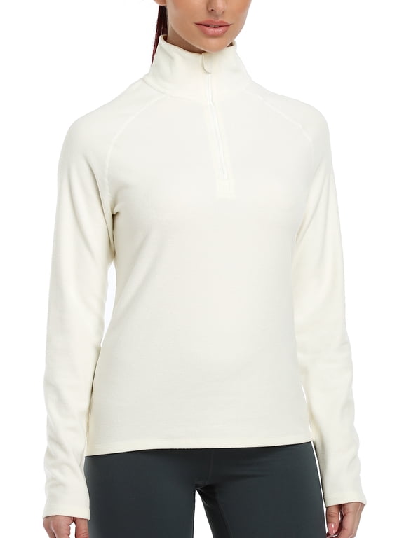 Quarter Zip Pullover for Women Thermal Long Sleeve Shirts Fleece Jacket