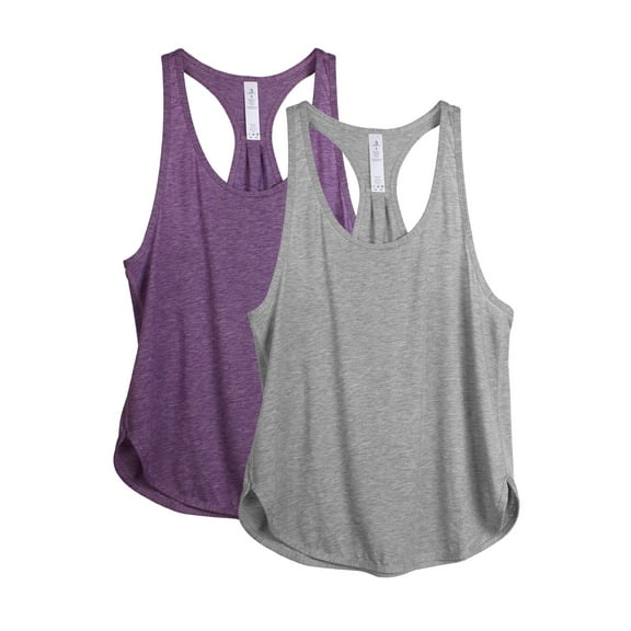 icyzone Racerback Workout Tank Tops for Women - Athletic Running Yoga Tops