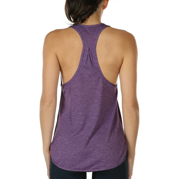 icyzone Racerback Workout Tank Tops for Women - Athletic Running Yoga Tops