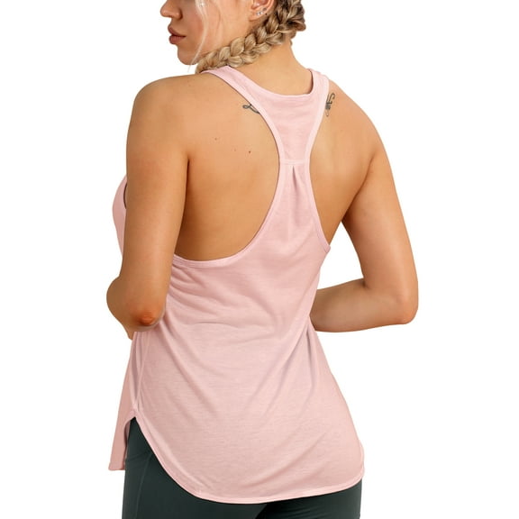 icyzone Racerback Workout Tank Tops for Women - Athletic Running Yoga Tops