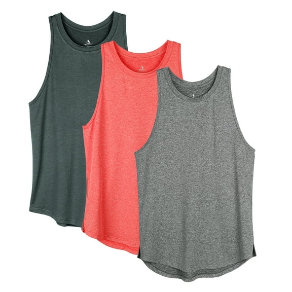 icyzone Women's Racerback Workout Tank Tops - Athletic Yoga Tops, Running Exercise Gym Shirts (Pack of 3)
