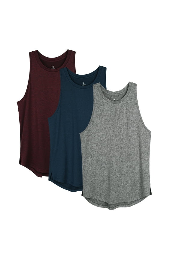 Women's Racerback Workout Tank Tops - Athletic Yoga Tops, Running Exercise Gym Shirts (Pack of 3)
