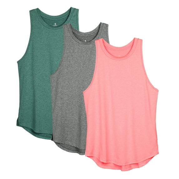 icyzone Women's Racerback Workout Tank Tops - Athletic Yoga Tops, Running Exercise Gym Shirts (Pack of 3)