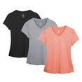 thumbnail image 1 of icyzone Workout Shirts Yoga Tops Activewear V-Neck T-Shirts for Women, 1 of 6