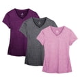 thumbnail image 1 of icyzone Workout Shirts Yoga Tops Activewear V-Neck T-Shirts for Women, 1 of 6