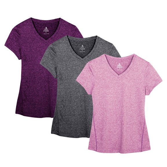 icyzone Workout Shirts Yoga Tops Activewear V-Neck T-Shirts for Women