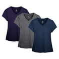thumbnail image 1 of icyzone Workout Shirts Yoga Tops Activewear V-Neck T-Shirts for Women, 1 of 6