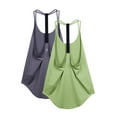 thumbnail image 1 of icyzone Workout Shirts Yoga Tops T-Back Running Tank Top, 1 of 6